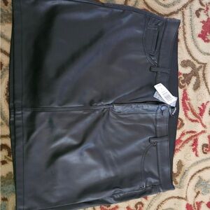 Torrid Deep Black PU Skirt Sz 24 NWT